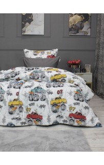 Тачки (графит жемчуг) Cotton комплект Полутороспальный KAZANOV.A.