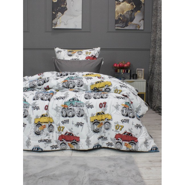 Тачки (графит жемчуг) Cotton комплект Полутороспальный KAZANOV.A.