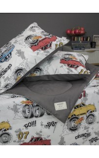 Тачки (графит жемчуг) Cotton комплект Полутороспальный KAZANOV.A.