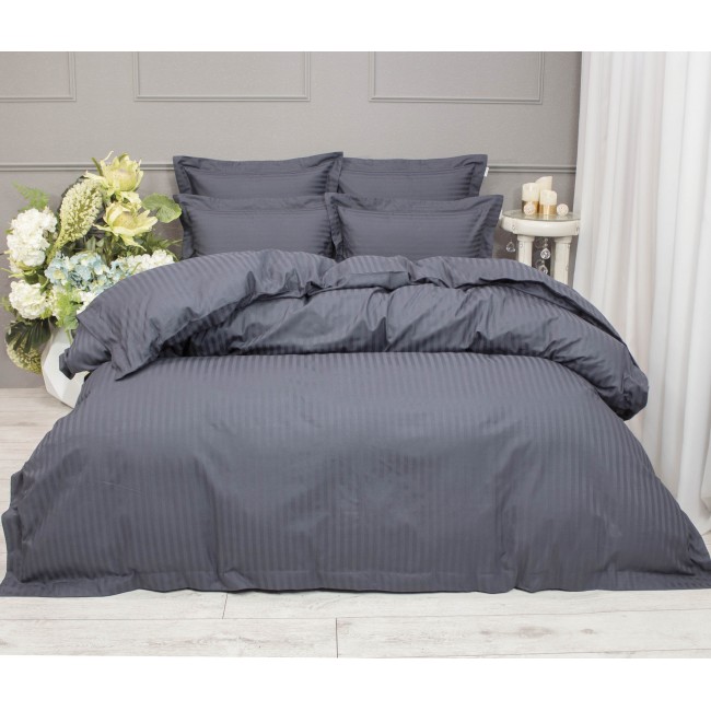 Комплект постельного белья Hotel (индиго) Евро KAZANOV.A