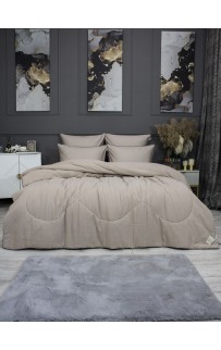 Muslin & Satin Solid color (латте) комплект Евро KAZANOV.A.
