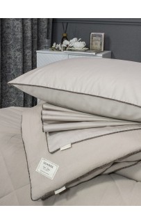Muslin & Satin Solid color (латте) комплект Евро KAZANOV.A.