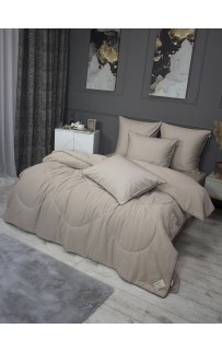 Muslin & Satin Solid color (латте) комплект Евро KAZANOV.A.