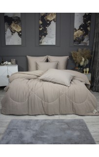 Muslin & Satin Solid color (латте) комплект Евро KAZANOV.A.