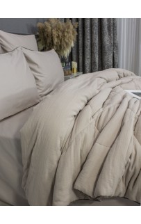 Muslin & Satin Solid color (латте) комплект Евро KAZANOV.A.