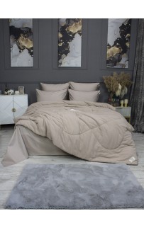 Muslin & Satin Solid color (латте) комплект Евро KAZANOV.A.