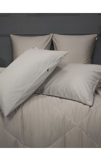 Muslin & Satin Solid color (латте) комплект Евро KAZANOV.A.