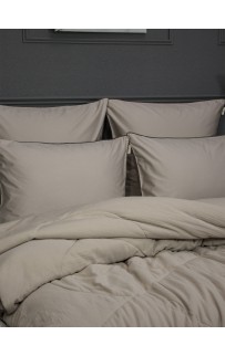 Muslin & Satin Solid color (латте) комплект Евро KAZANOV.A.