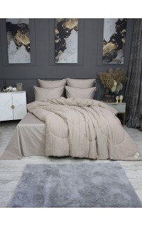 Muslin & Satin Solid color (латте) комплект Евро KAZANOV.A.