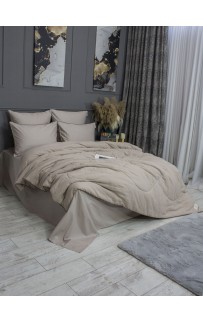 Muslin & Satin Solid color (латте) комплект Евро KAZANOV.A.