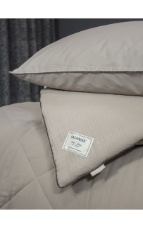 Muslin & Satin Solid color (латте) комплект Евро KAZANOV.A.
