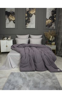Muslin & Satin Solid color (графит сапфир) комплект Евро KAZANOV.A.