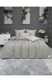 Комплект с одеялом Muslin & Satin Solid color (платина беж) комплект Евро KAZANOV.A