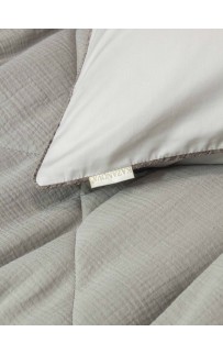 Комплект с одеялом Muslin & Satin Solid color (платина беж) комплект Евро KAZANOV.A