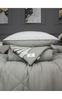 Комплект с одеялом Muslin & Satin Solid color (платина беж) комплект Евро KAZANOV.A