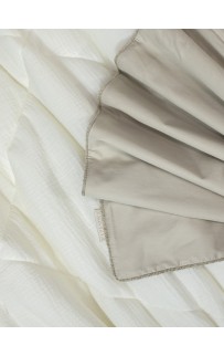 Комплект с одеялом Muslin & Satin Solid color (крем карамель) комплект Евро KAZANOV.A