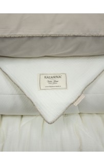 Комплект с одеялом Muslin & Satin Solid color (крем карамель) комплект Евро KAZANOV.A