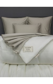 Комплект с одеялом Muslin & Satin Solid color (крем карамель) комплект Евро KAZANOV.A