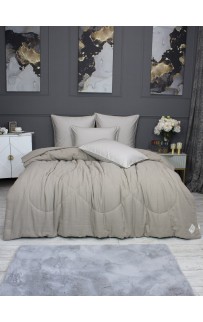 Комплект с одеялом Muslin & Satin Solid color (пыльно бежевый) комплект Евро KAZANOV.A