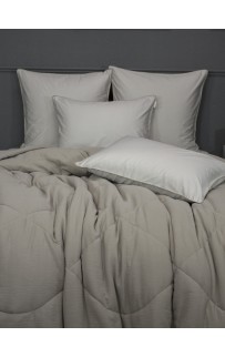 Комплект с одеялом Muslin & Satin Solid color (пыльно бежевый) комплект Евро KAZANOV.A