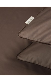 Комплект с одеялом Muslin & Satin Solid color (брауни охра) комплект Евро KAZANOV.A