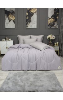 Комплект с одеялом Muslin & Satin Solid color (лаванда жемчуг) комплект Евро KAZANOV.A