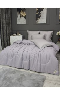 Комплект с одеялом Muslin & Satin Solid color (лаванда жемчуг) комплект Евро KAZANOV.A