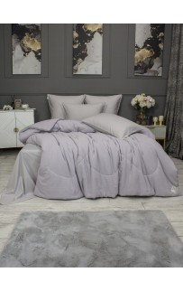 Комплект с одеялом Muslin & Satin Solid color (лаванда жемчуг) комплект Евро KAZANOV.A