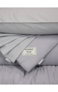 Комплект с одеялом Muslin & Satin Solid color (лаванда жемчуг) комплект Евро KAZANOV.A