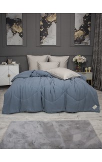 Комплект с одеялом Muslin & Satin Solid color (деним бежевый) комплект Евро KAZANOV.A