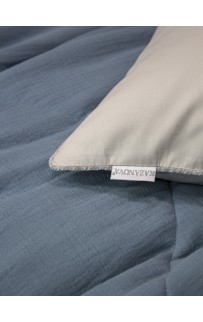 Комплект с одеялом Muslin & Satin Solid color (деним бежевый) комплект Евро KAZANOV.A