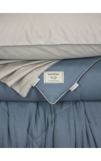 Комплект с одеялом Muslin & Satin Solid color (деним бежевый) комплект Евро KAZANOV.A