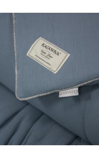 Комплект с одеялом Muslin & Satin Solid color (деним бежевый) комплект Евро KAZANOV.A