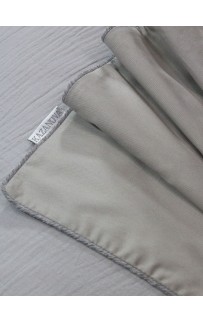 Комплект с одеялом Muslin & Satin Solid color (серебрети беж) комплект Евро KAZANOV.A