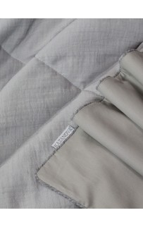 Комплект с одеялом Muslin & Satin Solid color (серебрети беж) комплект Евро KAZANOV.A