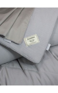 Комплект с одеялом Muslin & Satin Solid color (серебрети беж) комплект Евро KAZANOV.A