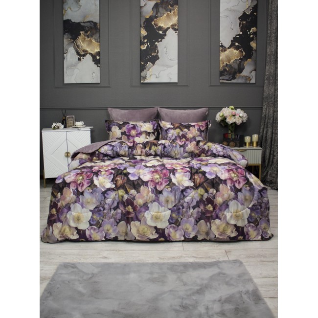 Комплект с одеялом Монро (пыльная роза бургунди) ABC Egypt Cotton комплект Евро KAZANOV.A