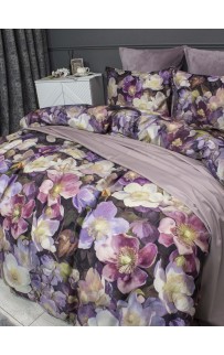 Комплект постельного белья Монро (пыльная роза бургунди) Евро KAZANOV.A