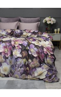 Комплект постельного белья Монро (пыльная роза бургунди) Евро KAZANOV.A