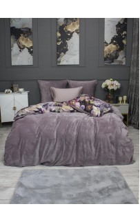 Комплект постельного белья Монро (пыльная роза бургунди) Евро KAZANOV.A