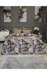 Комплект постельного белья Монро (бежевый) Евро KAZANOV.A