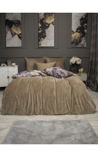 Комплект постельного белья Монро (бежевый) Евро KAZANOV.A
