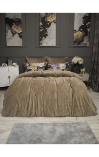 Комплект постельного белья Монро (бежевый) Евро KAZANOV.A