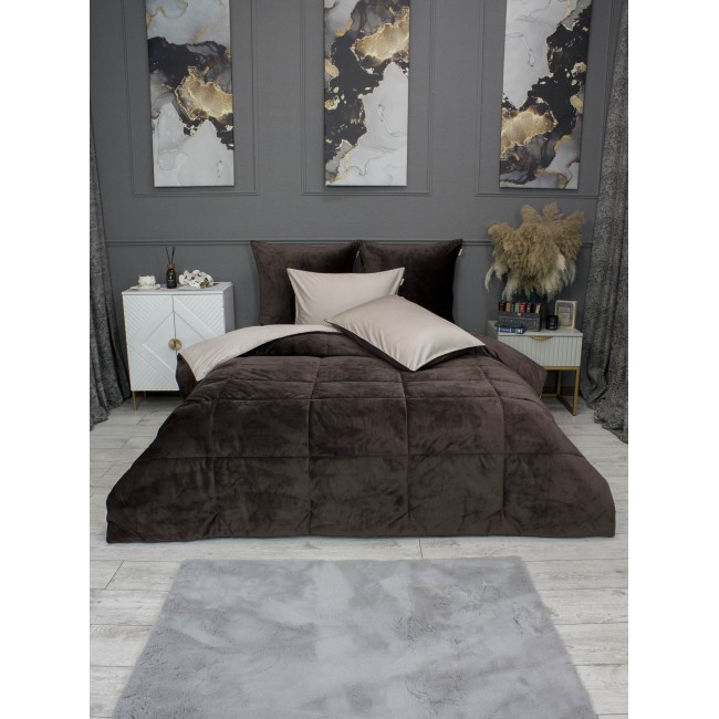 Sheffild Premium (брауни крем) АВС Cotton комплект Евро KAZANOV.A.