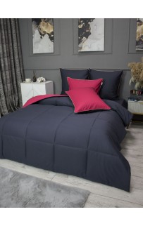 Шеффилд (графит амарант) Cotton комплект Евро KAZANOV.A.