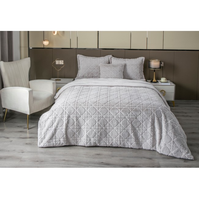 Покрывало декоративное Shinshilla Dori (бежевая платина) 160х220 KAZANOV.A