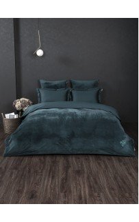 Комплект постельного белья Lindor Premium (изумруд) Евро KAZANOV.A