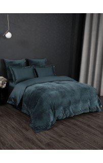 Комплект постельного белья Lindor Premium (изумруд) Евро KAZANOV.A