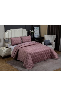 Стеганное покрывало Kendall (пыльная роза) 240х260см (1), 50х70см (2) KAZANOV.A.