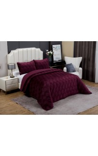 Стеганное покрывало Kendall (сангрия) 240х260см (1), 50х70см (2) KAZANOV.A.